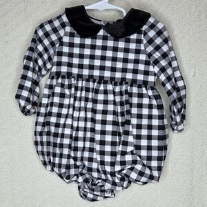 SweetHoney Black and White Baby Romper